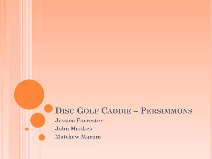 disc golf caddie persimmons
