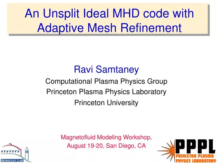 an unsplit ideal mhd code with adaptive mesh refinement