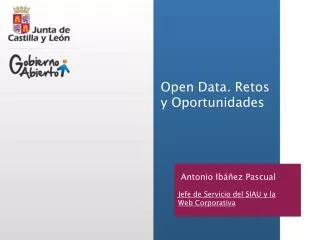 Open Data. Retos y Oportunidades