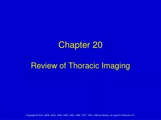 Chapter 20 Review of Thoracic Imaging