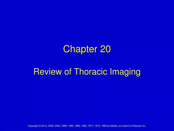 chapter 20 review of thoracic imaging