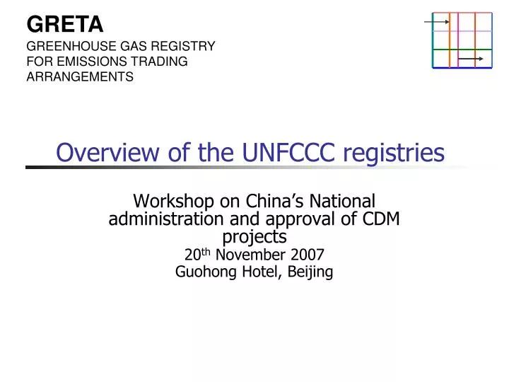 overview of the unfccc registries