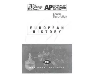 AP European History Introduction