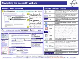 Navigating the access HR Website