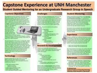 Capstone Experience at UNH Manchester