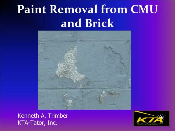 paint removal from cmu and brick