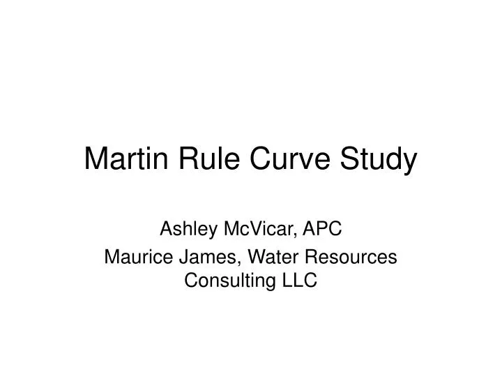 martin rule curve study