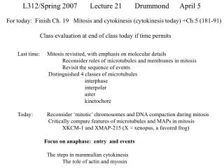 L312/Spring 2007	Lecture 21	Drummond 	April 5