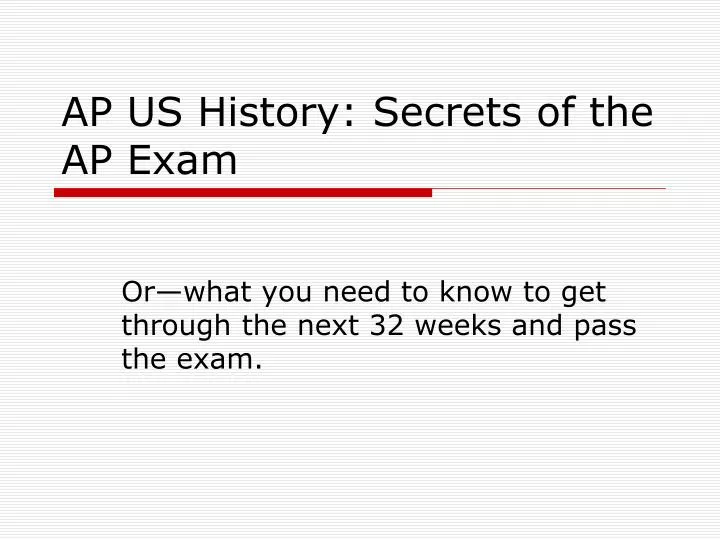 ap us history secrets of the ap exam