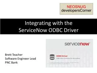 Integrating with the ServiceNow ODBC Driver