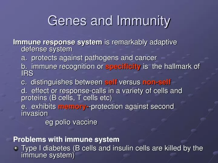genes and immunity