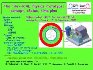 The Tile-HCAL Physics Prototype; concept, status, time plan