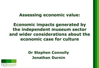 Dr Stephen Connolly Jonathan Durnin