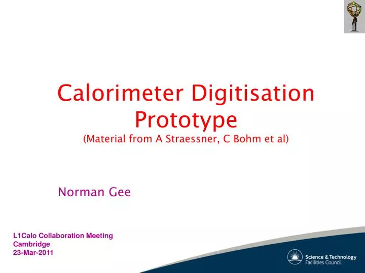 calorimeter digitisation prototype material from a straessner c bohm et al