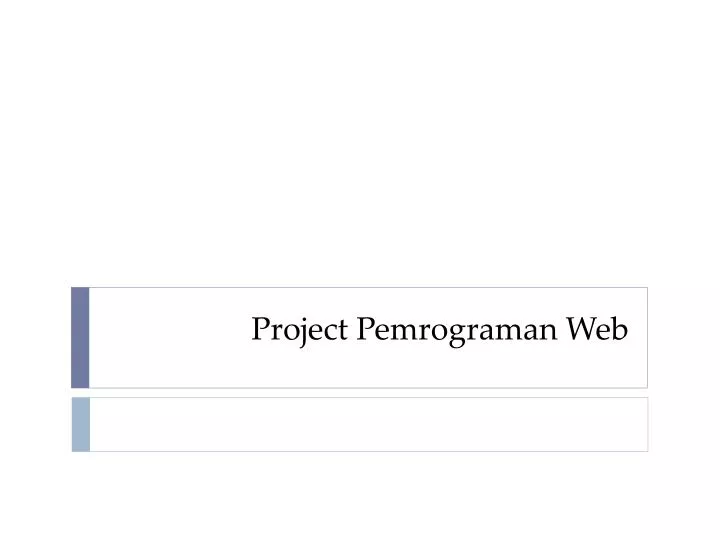 project pemrograman web