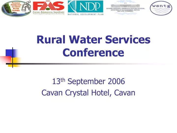 rural water services conference
