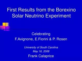 First Results from the Borexino Solar Neutrino Experiment