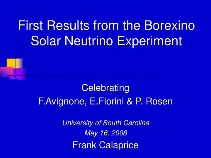first results from the borexino solar neutrino experiment