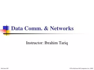 Data Comm. &amp; Networks