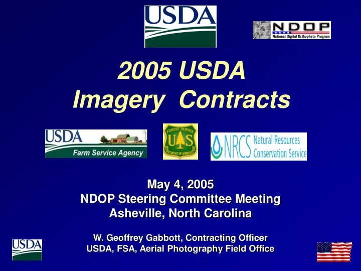 2005 usda imagery contracts