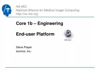 Core 1b – Engineering End-user Platform