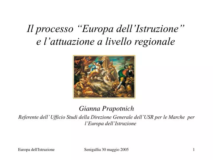 il processo europa dell istruzione e l attuazione a livello regionale