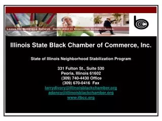 Illinois State Black Chamber of Commerce, Inc.