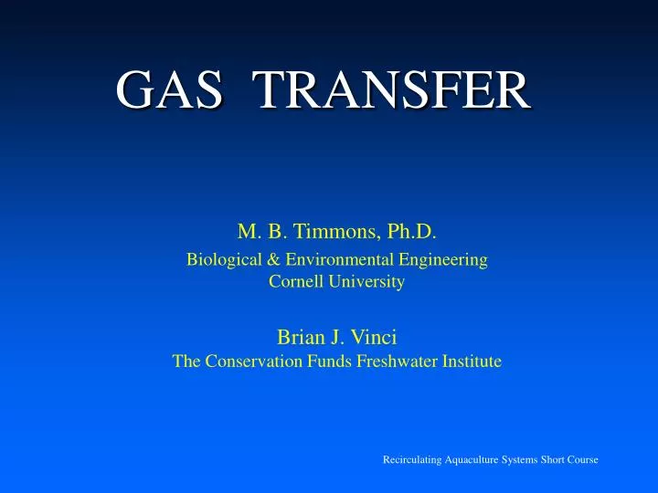 gas transfer