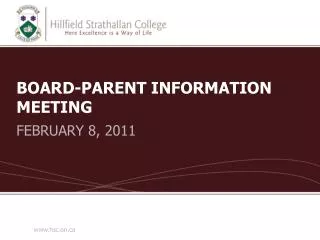 BOARD-PARENT INFORMATION MEETING