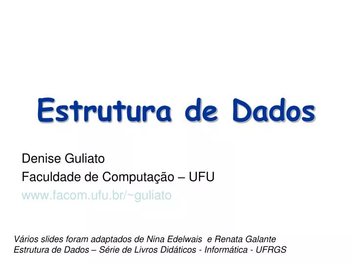 estrutura de dados