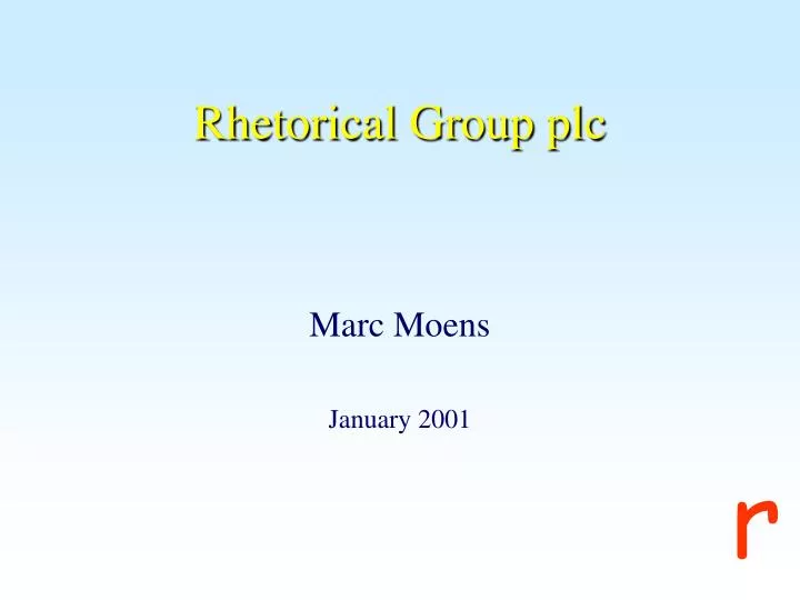 rhetorical group plc