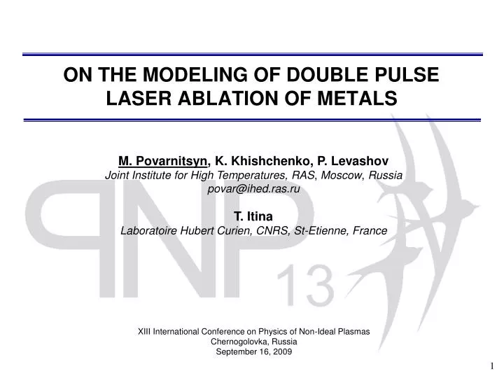 on the modeling of double pulse laser ablation of metals