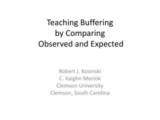 Teaching Buffering by Comparing Observed and Expected