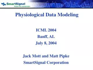 Physiological Data Modeling