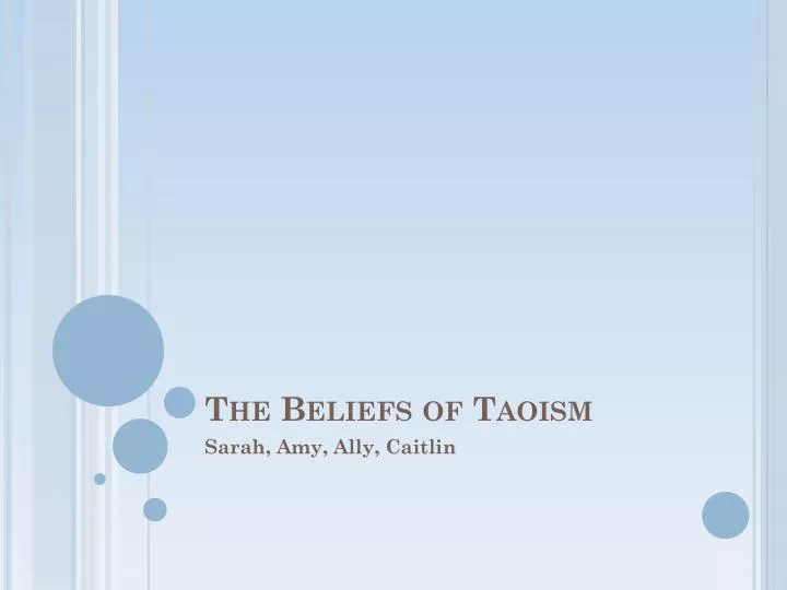 the beliefs of taoism