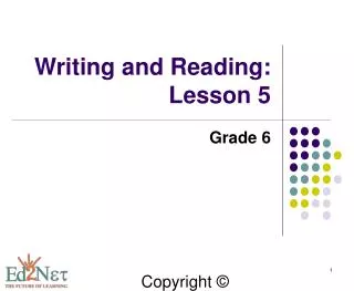 Writing and Reading: Lesson 5