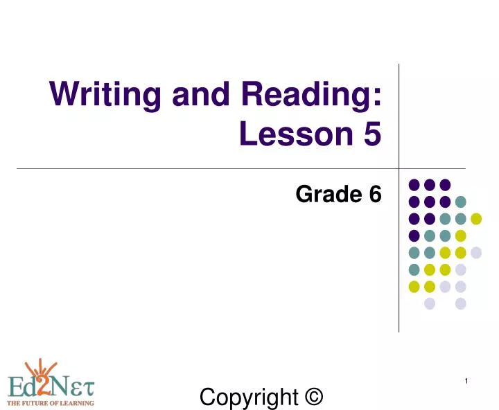 writing and reading lesson 5