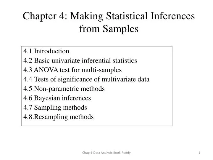 chapter 4 making statistical inferences from samples