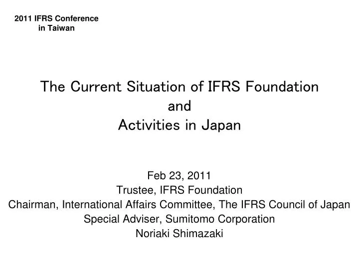 2011 ifrs conference in taiwan