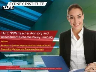 TAFE NSW Teacher Advisory and Assessment Scheme Policy Training Advisor