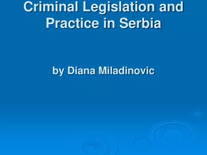domestic violence criminal legislation and practice in serbia by diana miladinovic