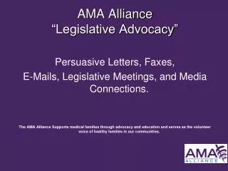 AMA Alliance “Legislative Advocacy”