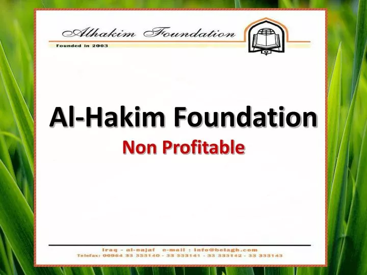 al hakim foundation non profitable