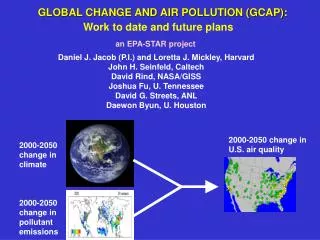 GLOBAL CHANGE AND AIR POLLUTION (GCAP):