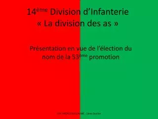 14 ème Division d’Infanterie « La division des as »