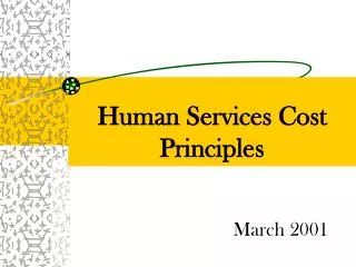 Human Services Cost Principles