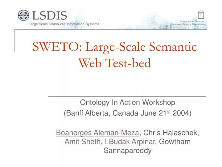 sweto large scale semantic web test bed