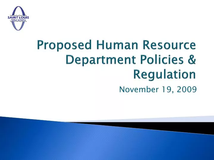 proposed human resource department policies regulation