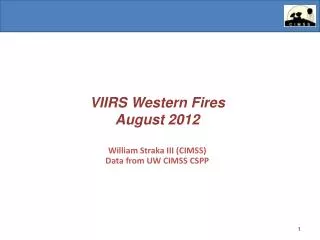 VIIRS Western Fires August 2012