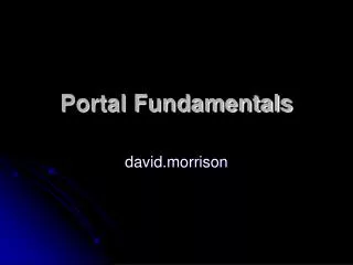 Portal Fundamentals